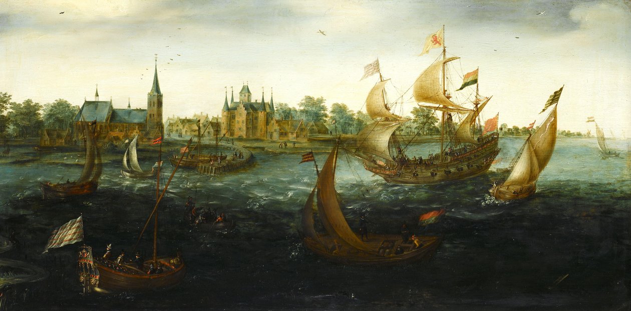 Skickar utanför IJsselmonde av Aert Anthonisz