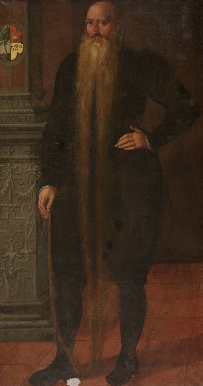 Porträtt av Pieter Dircksz, kallad Long Beard, rådsmedlem i föräldralösa kammaren i Edam av Aert Pietersz. (attributed to)