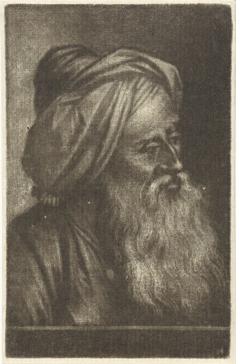 Byst av en man med turban av Aert Schouman