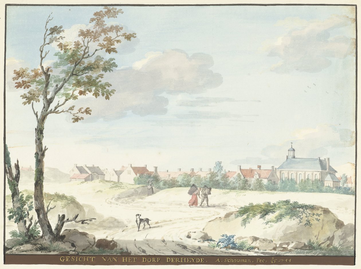 Byn Terheijden SENSE OF BY DERHEYDE (titel på objekt) av Aert Schouman