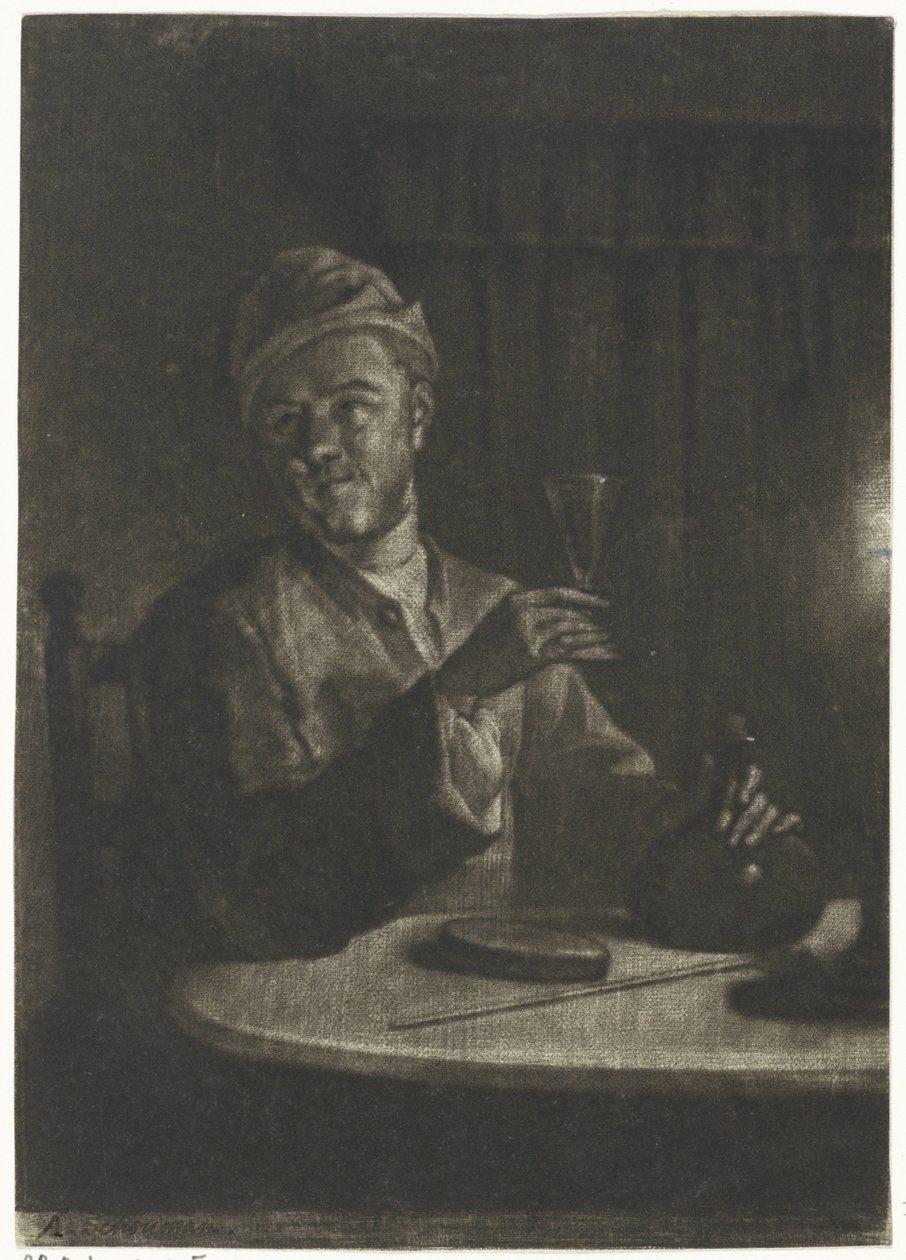 Man med upphöjt glas av Aert Schouman