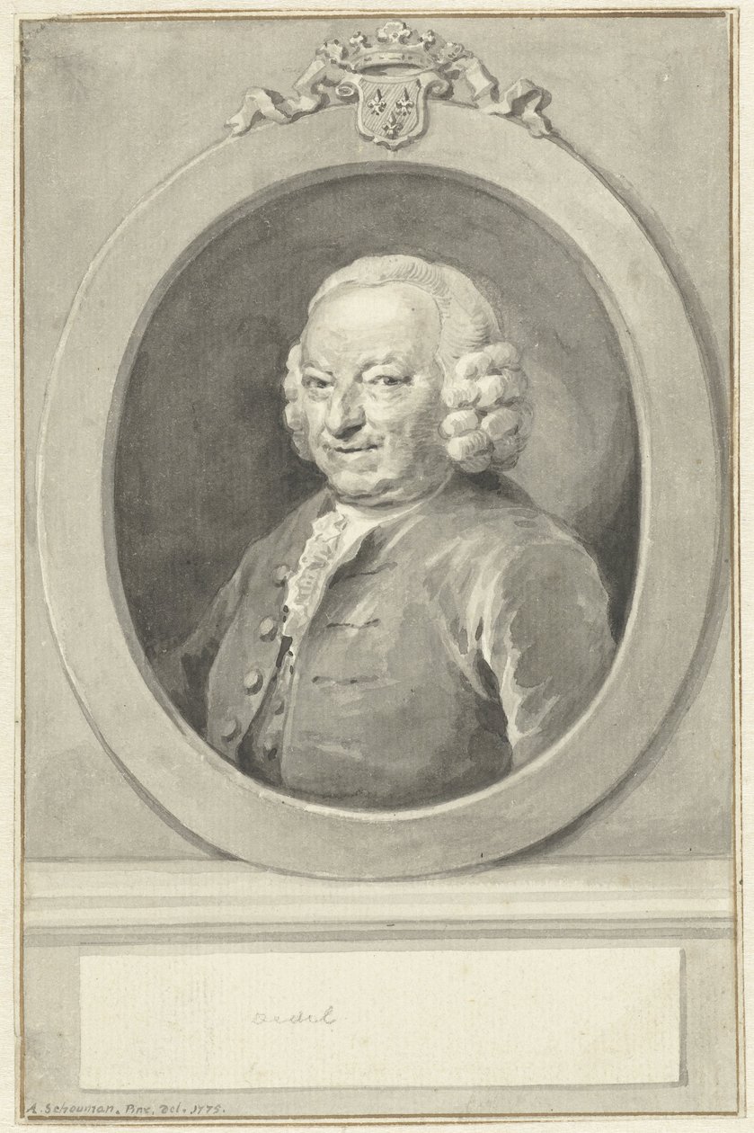 Porträtt av Johan Hudde Dedel, i oval, till vänster av Aert Schouman