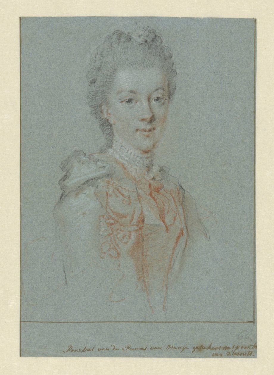Porträtt av Wilhelmina Frederica Sophia av Preussen av Aert Schouman