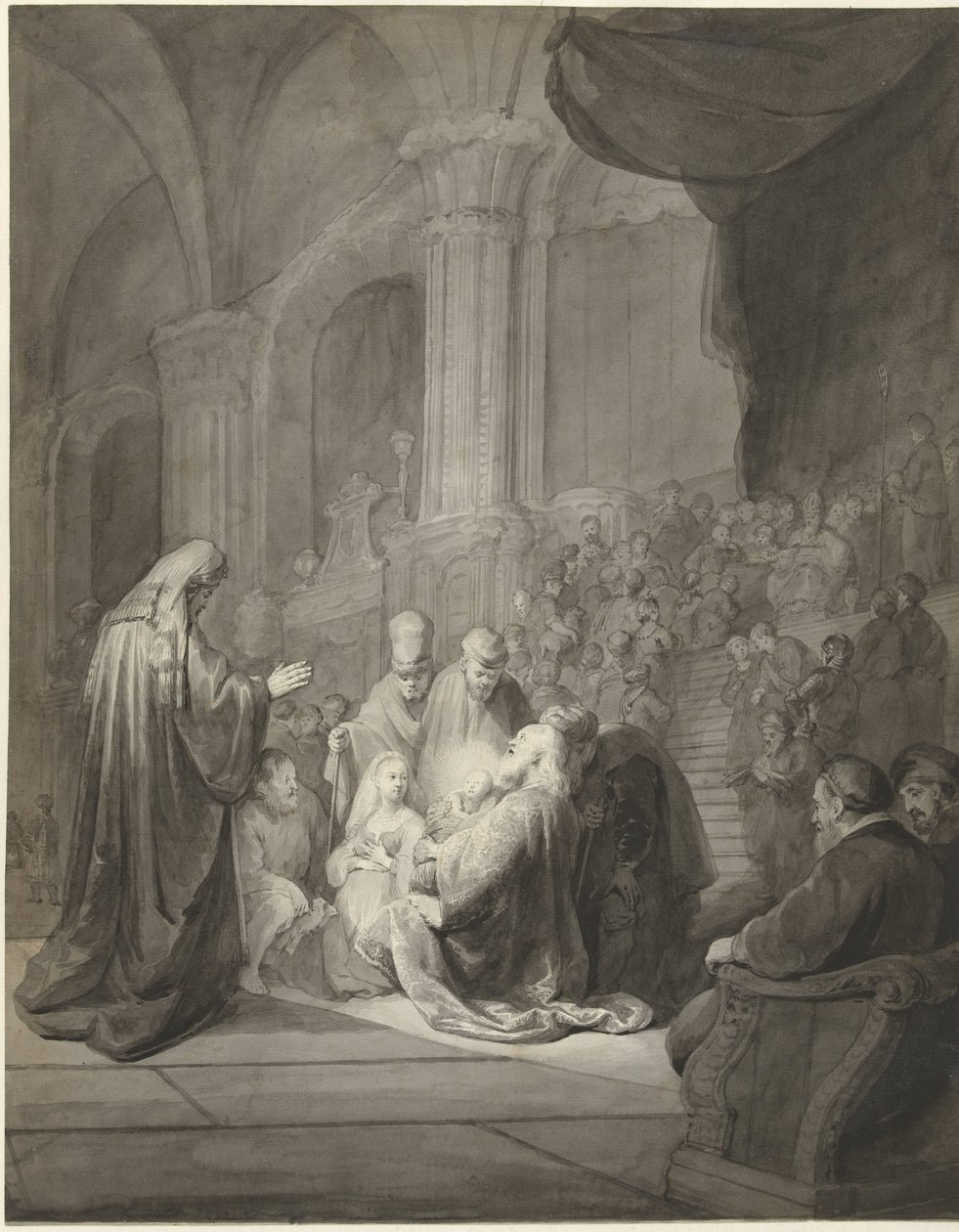 Simeon i templet av Aert Schouman