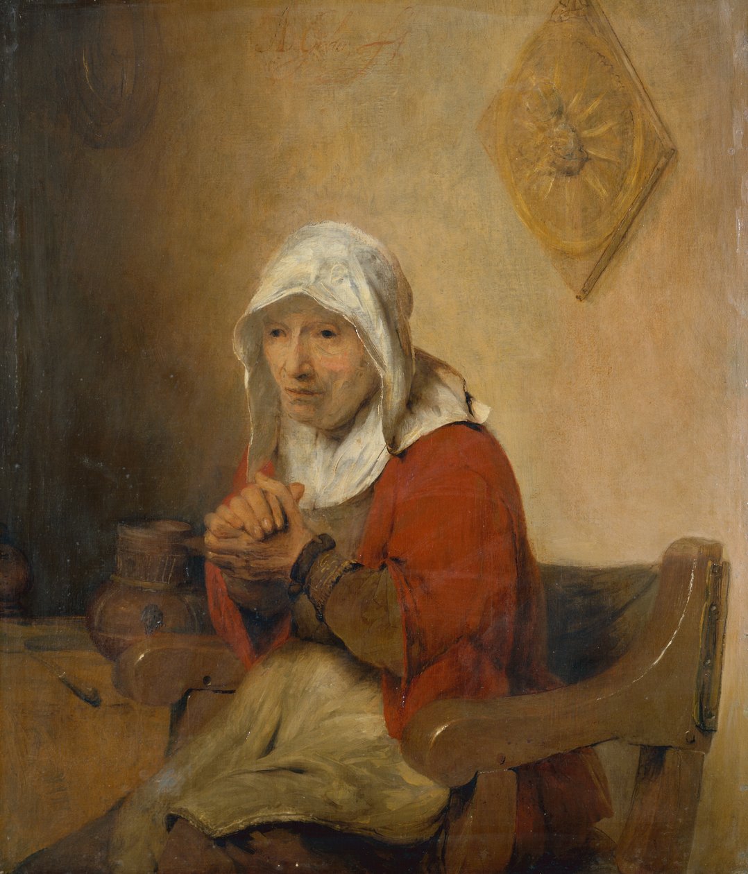 Grace Before Meat (olja på duk) av Aernt de Gelder