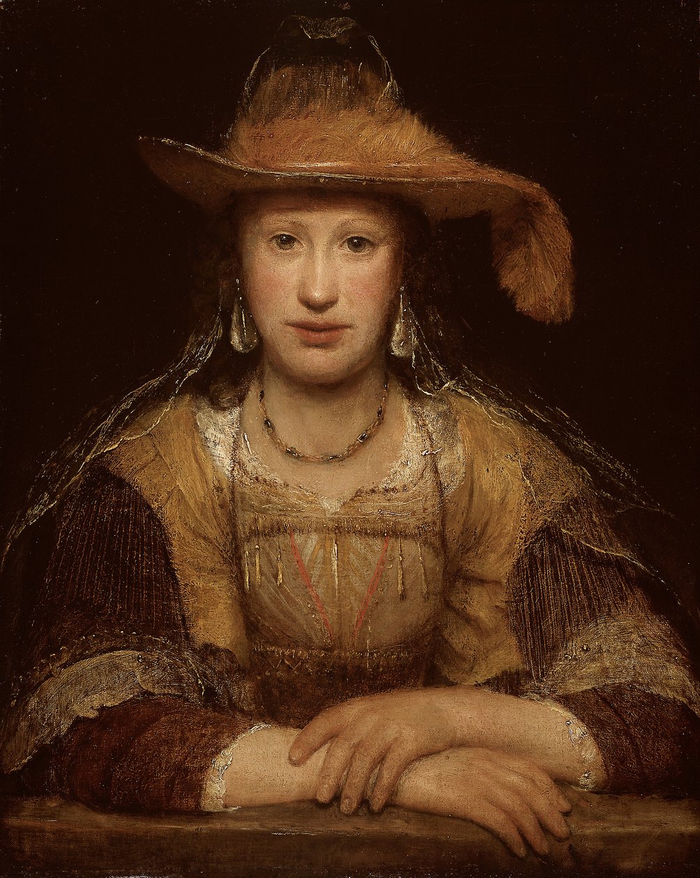 Porträtt av en ung kvinna, ca 1690 (olja på duk) av Aernt de Gelder