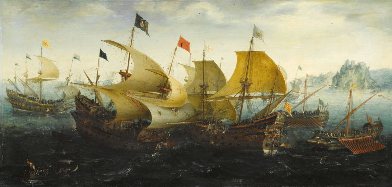 Slaget vid Cadiz 1587 av Aert van Antum