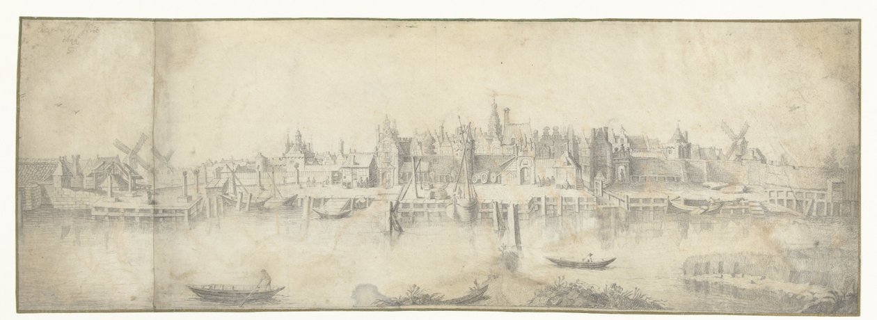 Utsikt över Gouda av Aert van Waes