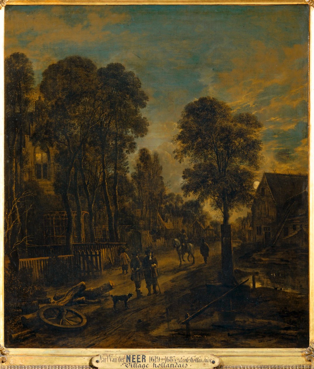 Byn genomkorsas av en väg ... av Aert van der (after) Neer