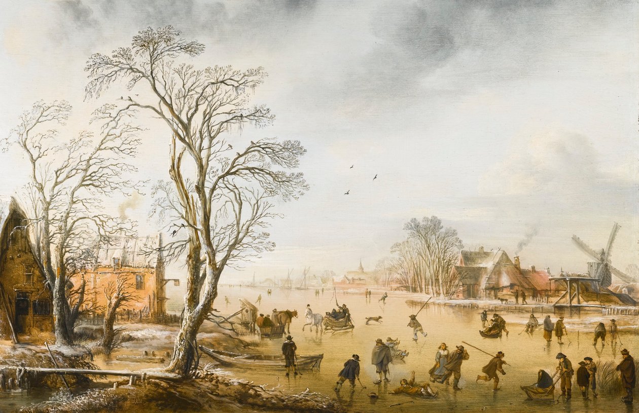 Vinterlandskap av Aert van der Neer