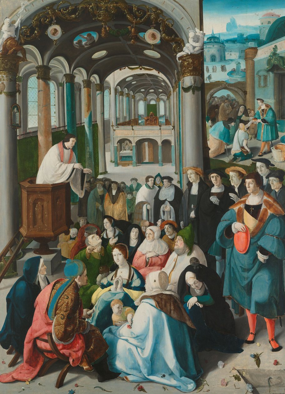 The Calling of Saint Anthony, ca 1530 (olja på panel) av Aertgen Claesz van Leyden