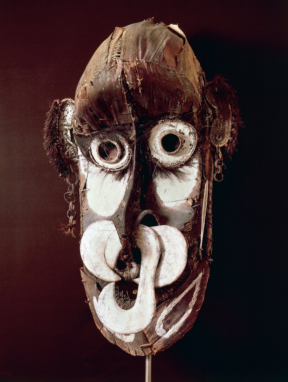 Mask, Kreimbit, trä och halm, Afrikansk konst, 1900-tal av African School