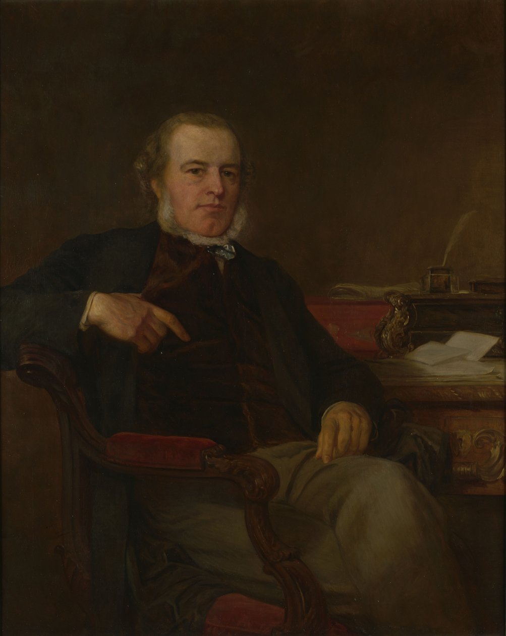 Portrait of Henry Bruce, 1st Baron Aberdare, British politician and home secretary  (1815-1895) av After Henry Tanworth Wells