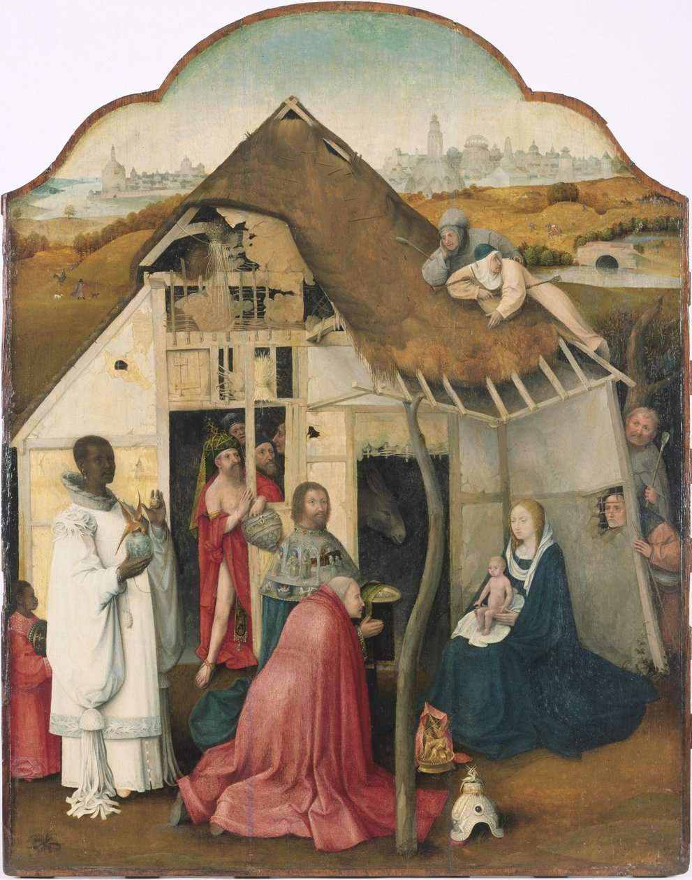 Adoration of the Magi av After Hieronymus Bosch