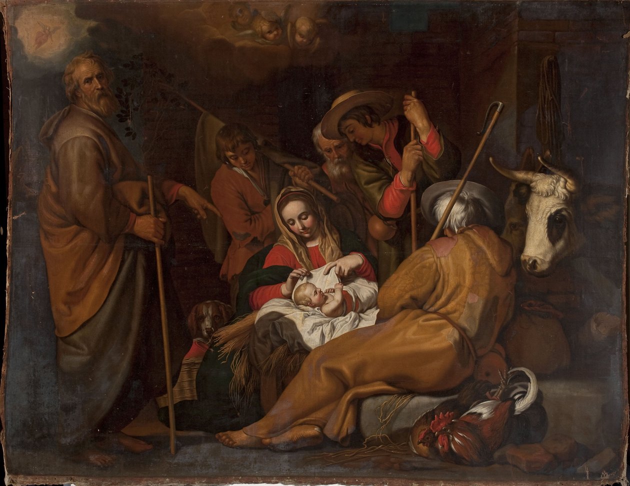 Polska:  Pokłon pasterzy Herdarnas tillbedjan av after Abraham Bloemaert