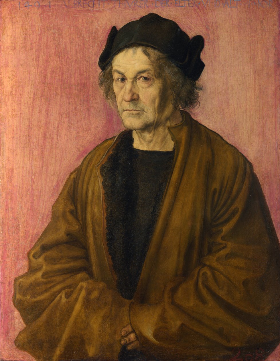 Tyska: Porträtt av Albrecht Dürer den äldre Porträtt av Dürers far vid 70 års ålder av After Albrecht Dürer