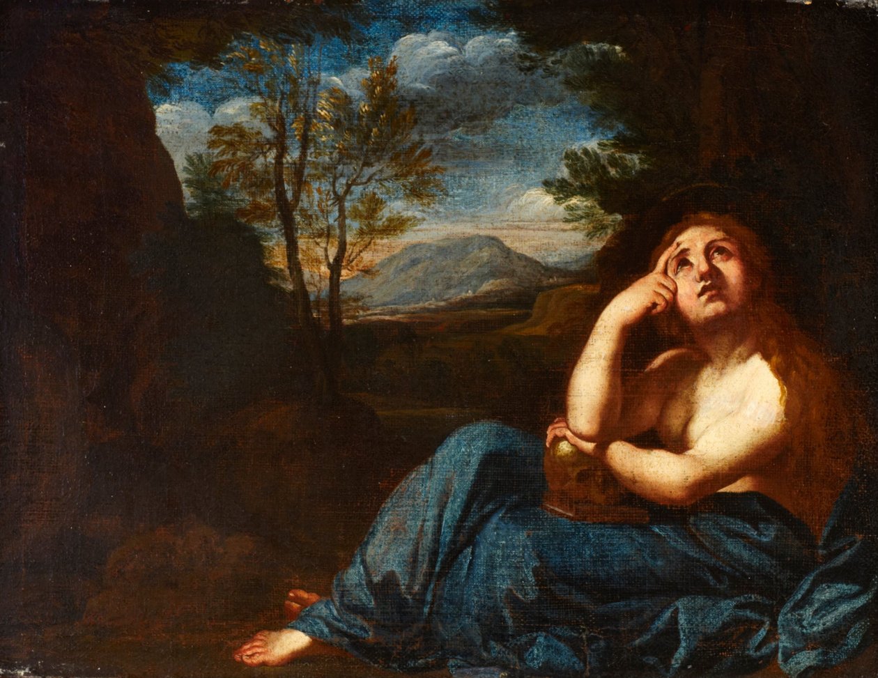 Magdalena av After Annibale Carracci