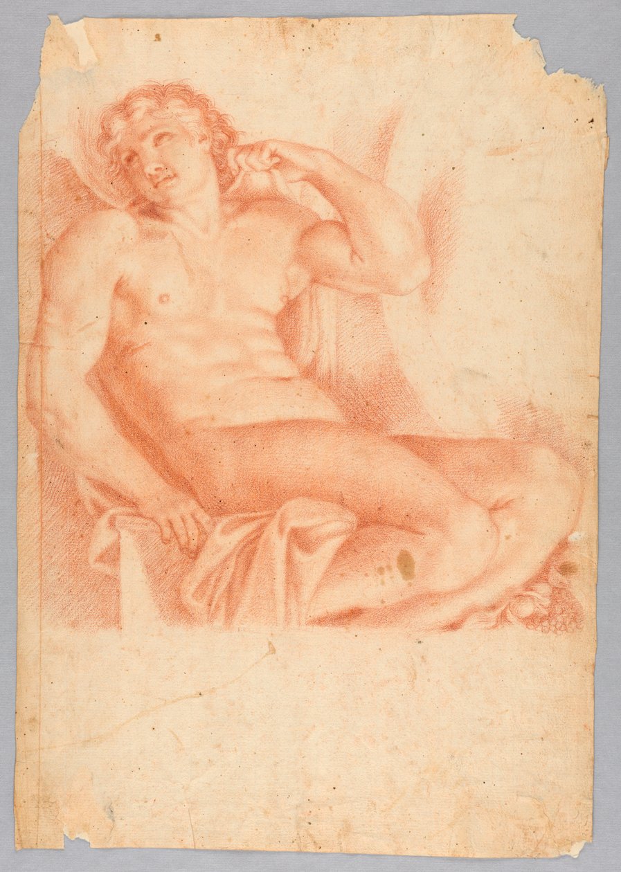 Slave från Hero and Leander i Galleria Farnese, efter Annibale Carracci av After Annibale Carracci