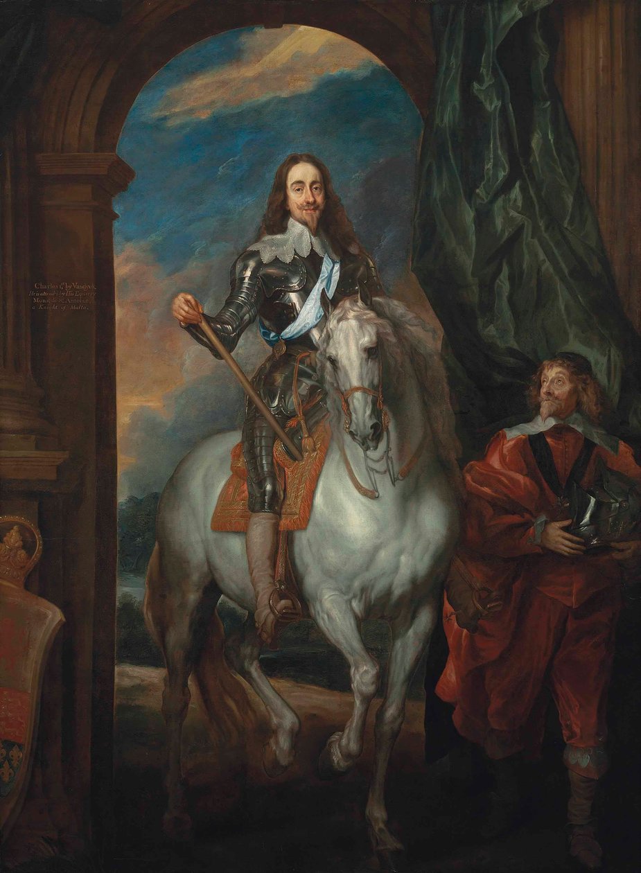Kung Karl I med Monsieur de St. Antoine av after Anthony van Dyck