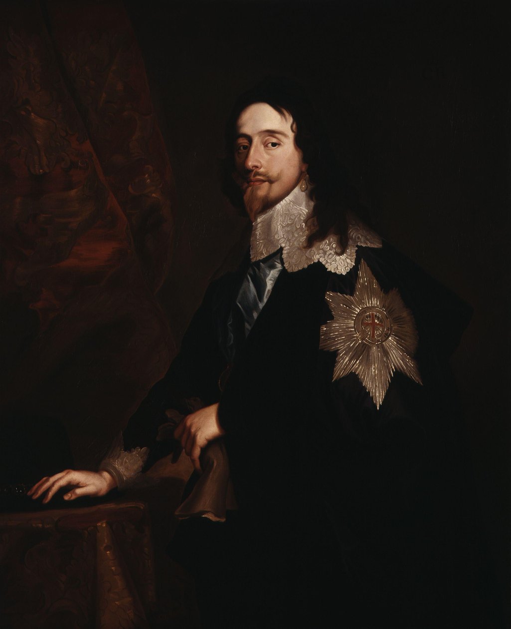Porträtt av kung Karl I (1600-1649) av after Anthony van Dyck