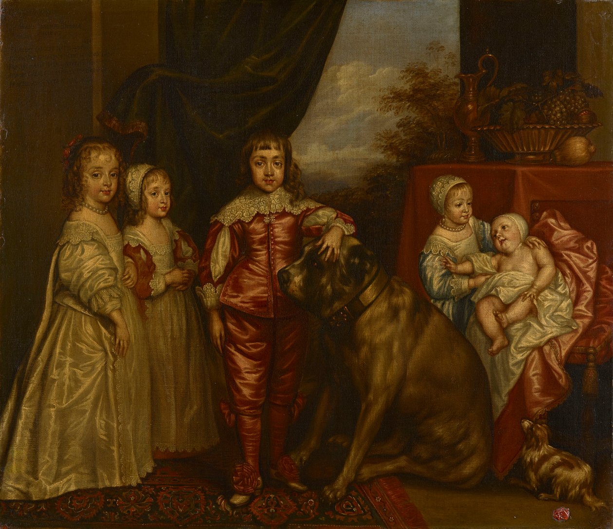 De fem äldsta barnen till Karl I av after Anthony van Dyck