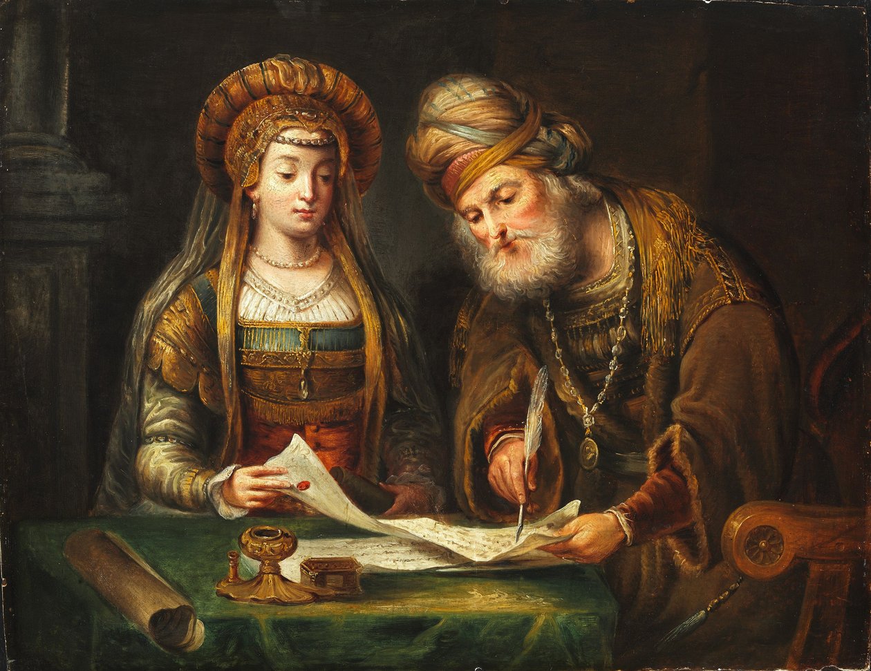 Ester och Mordokaj av After Arent de Gelder