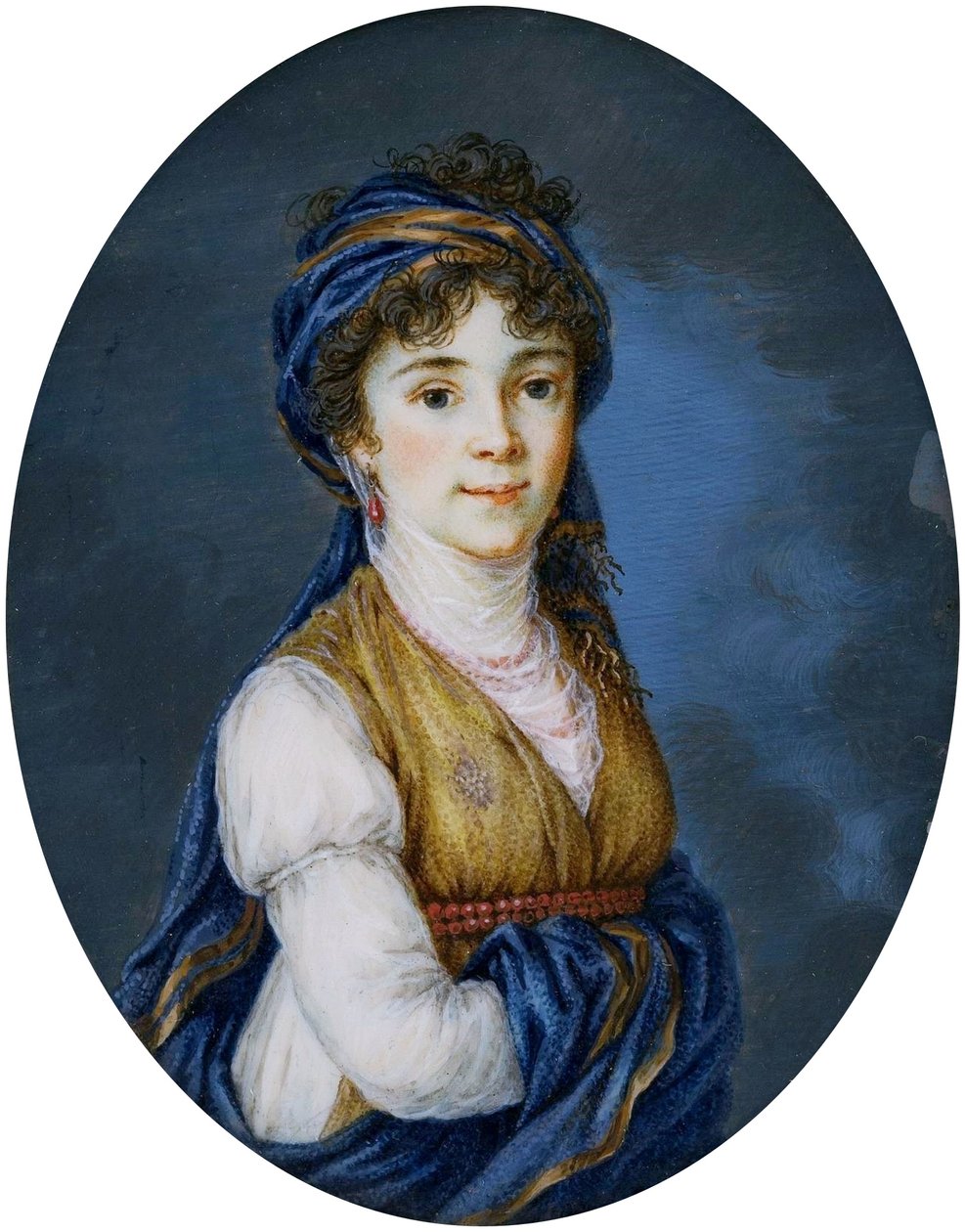Polska: Miniatyr av prinsessan Anna Grigorievna Belosselsky-Belozersky (1773-1846). av after Élisabeth Louise Vigée Le Brun