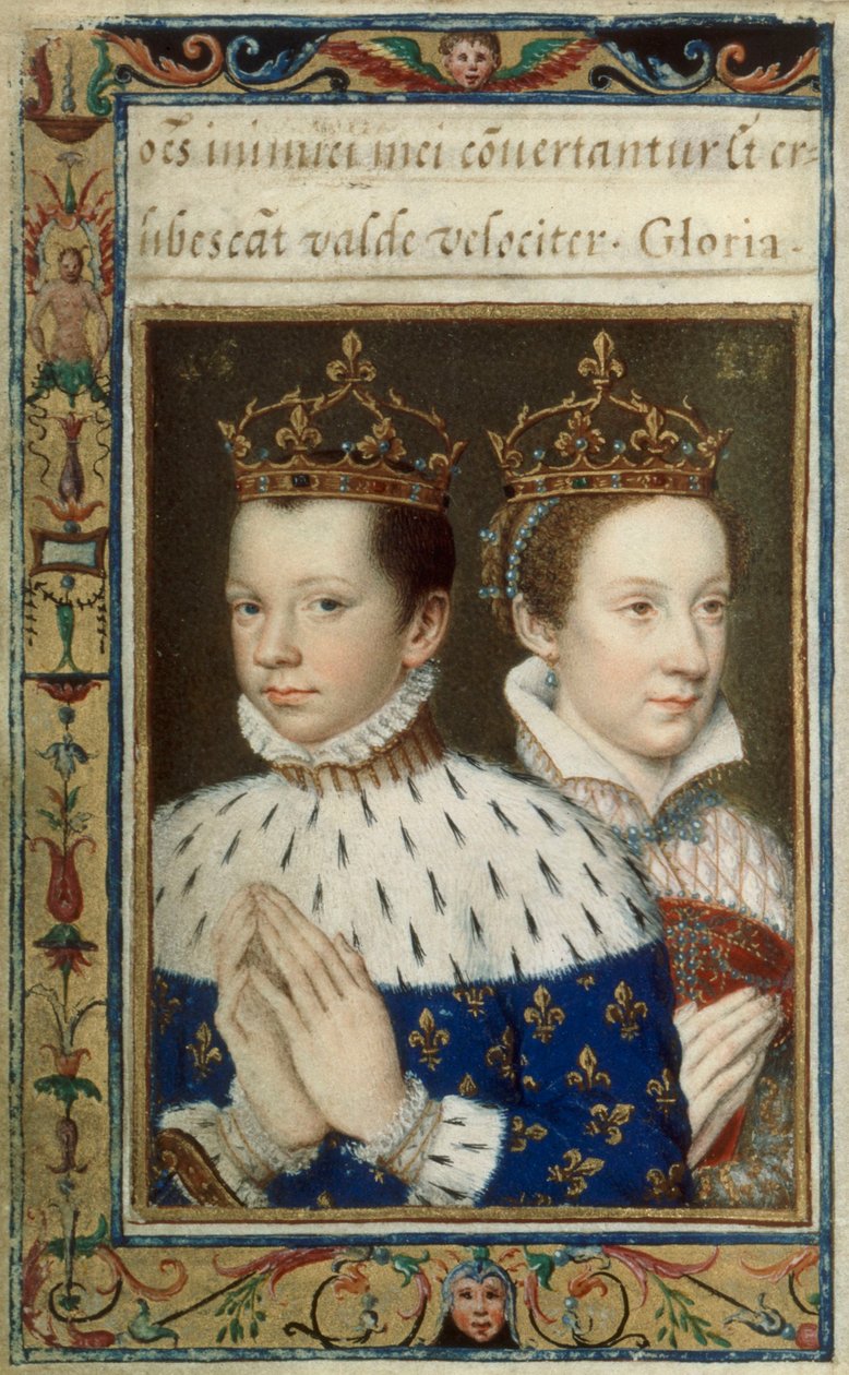 BnF, NAL 83, folio 154 v - Frans II och Maria, drottning av Skottland av After François Clouet