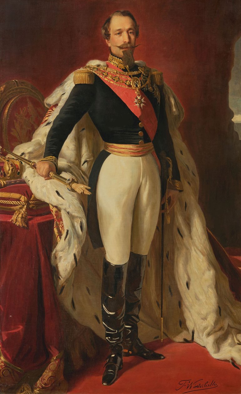 Franz Xaver Winterhalter (efter) Napoleon III i kröningsdräkt av after Franz Xaver Winterhalter