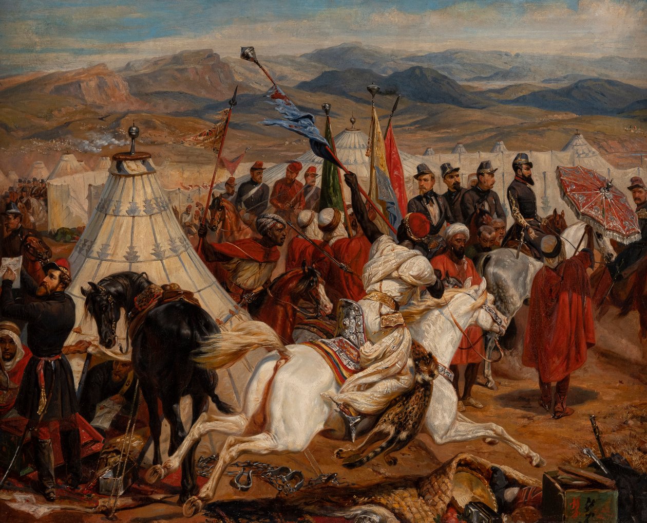 Horace Vernet (cirkel) Slaget vid Isly av after Horace Vernet