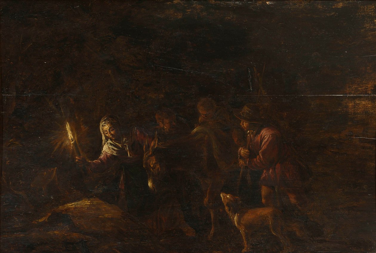 Flykten till Egypten av after Jacopo Bassano
