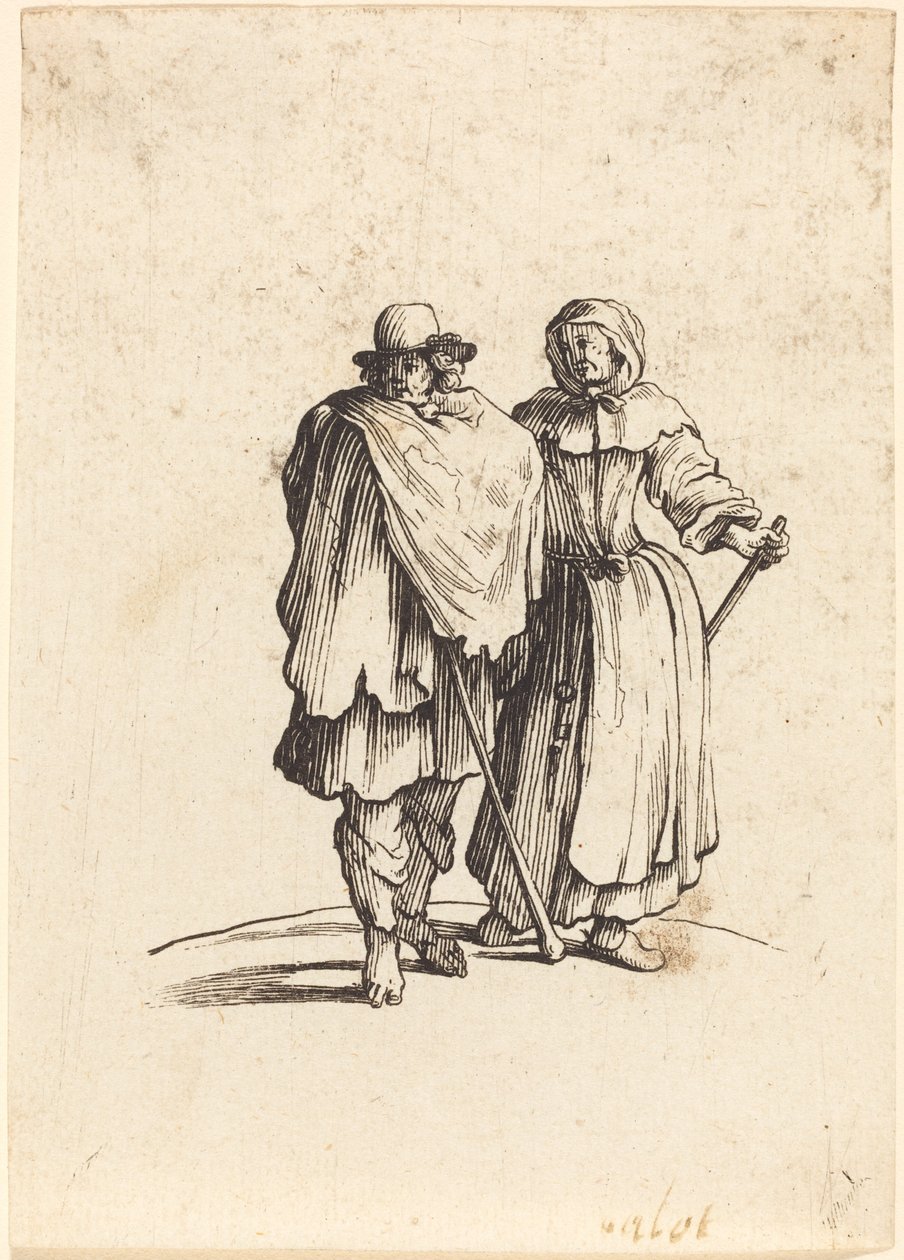 Tiggarpar av After Jacques Callot