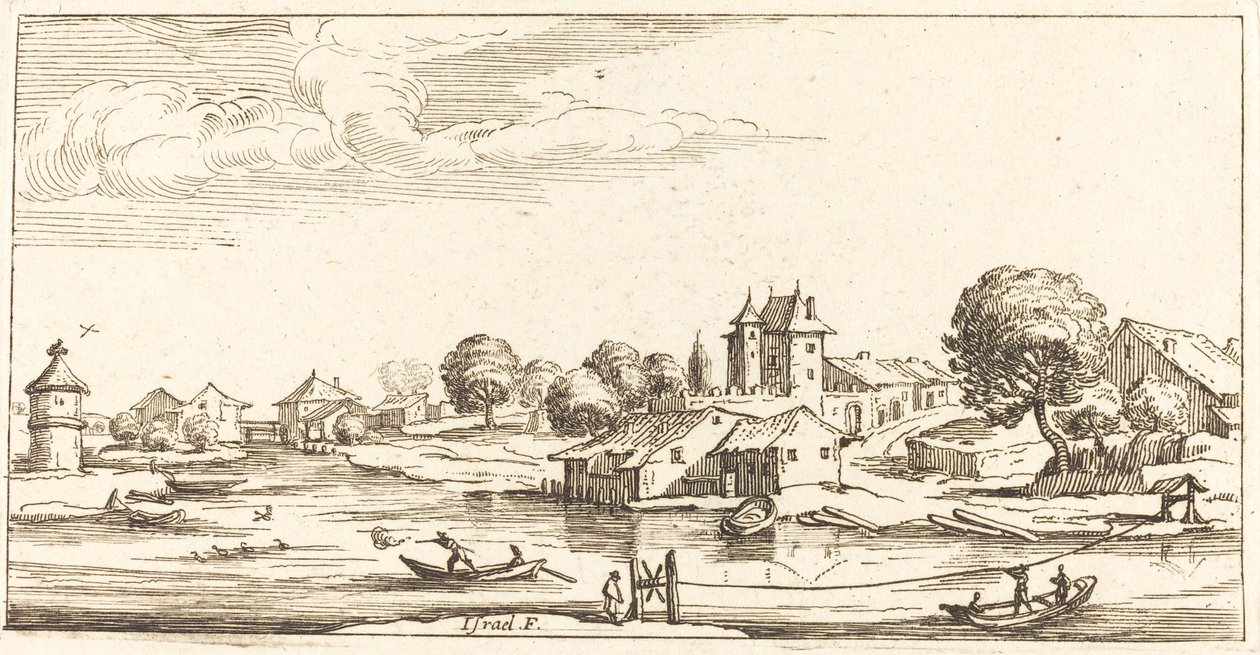 Landskap av After Jacques Callot