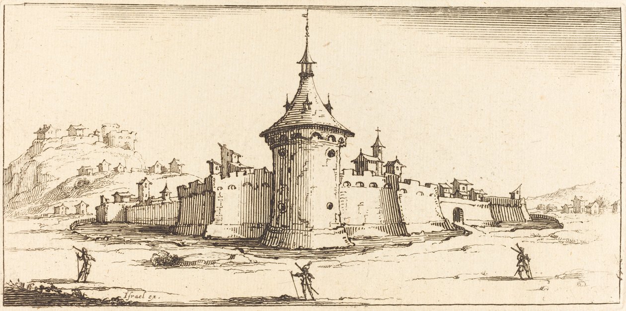 Landskap av After Jacques Callot