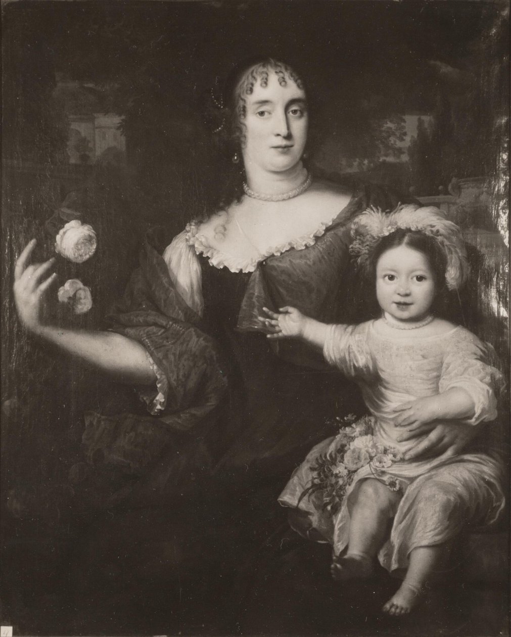Dubbelporträtt av Maria van Berckel (1631-1796) och hennes dotter av After Jan de Baen