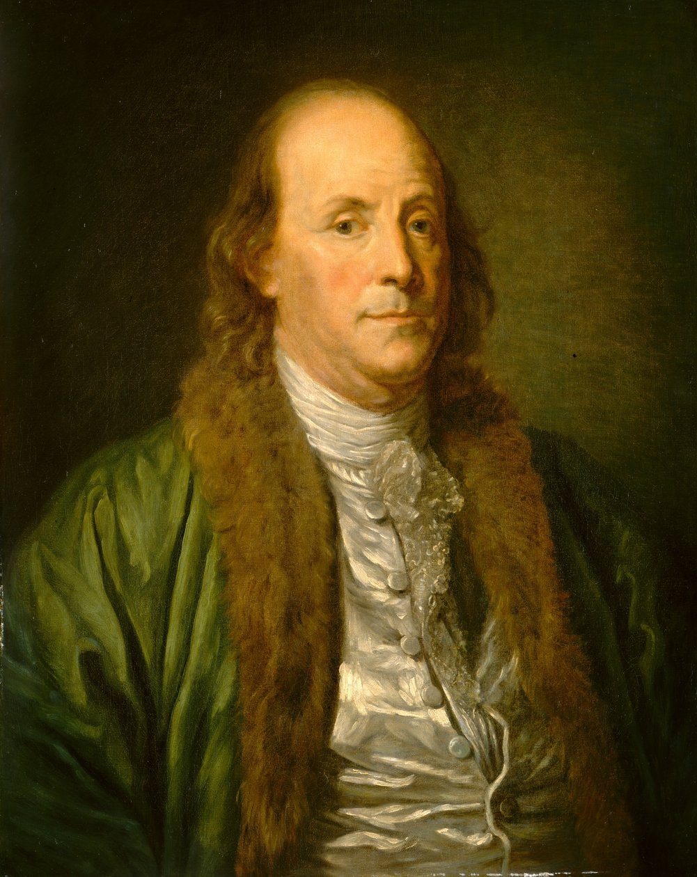 Benjamin Franklin, efter Jean-Baptiste Greuze av After Jean Baptiste Greuze