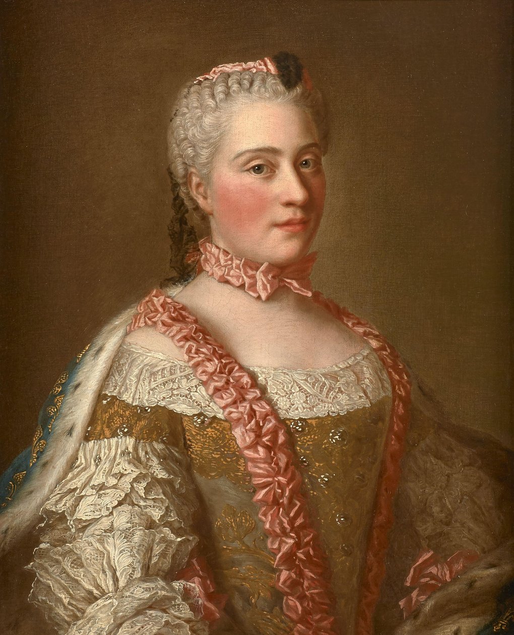 Efter Jean Étienne Liotard - Porträtt av Marie-Josèphe de Saxe av after Jean Etienne Liotard