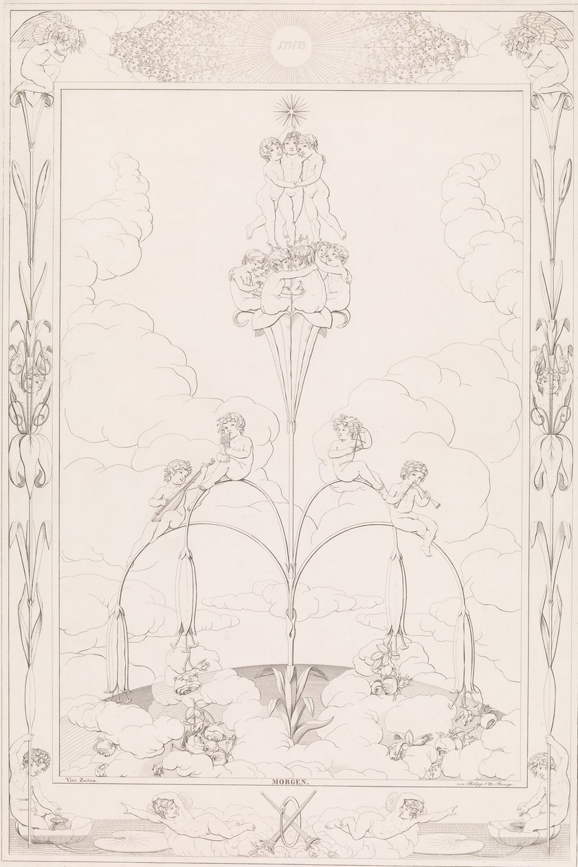 Morgon, från serien The Times of the Day, 1807. av After Philipp Otto Runge