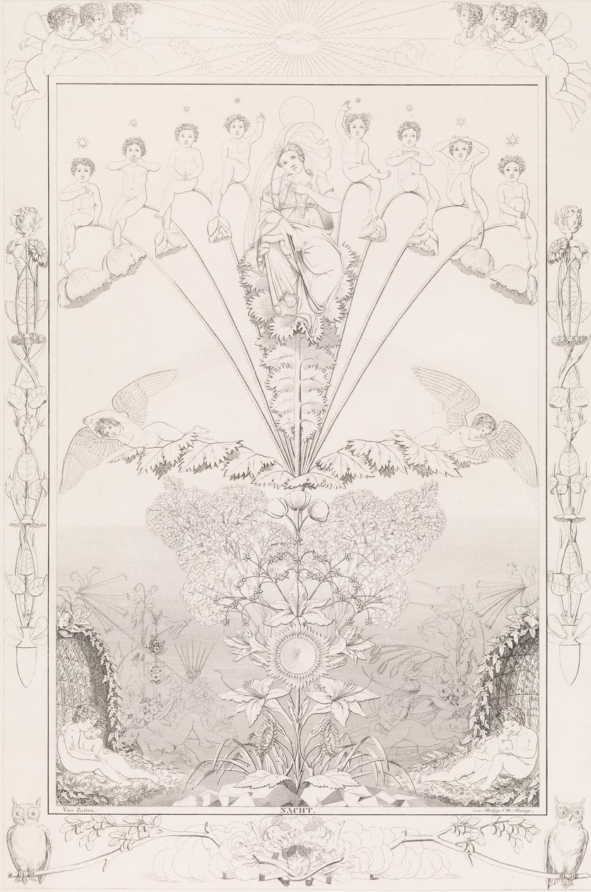 Natt, från serien The Times of the Day, 1807. av After Philipp Otto Runge