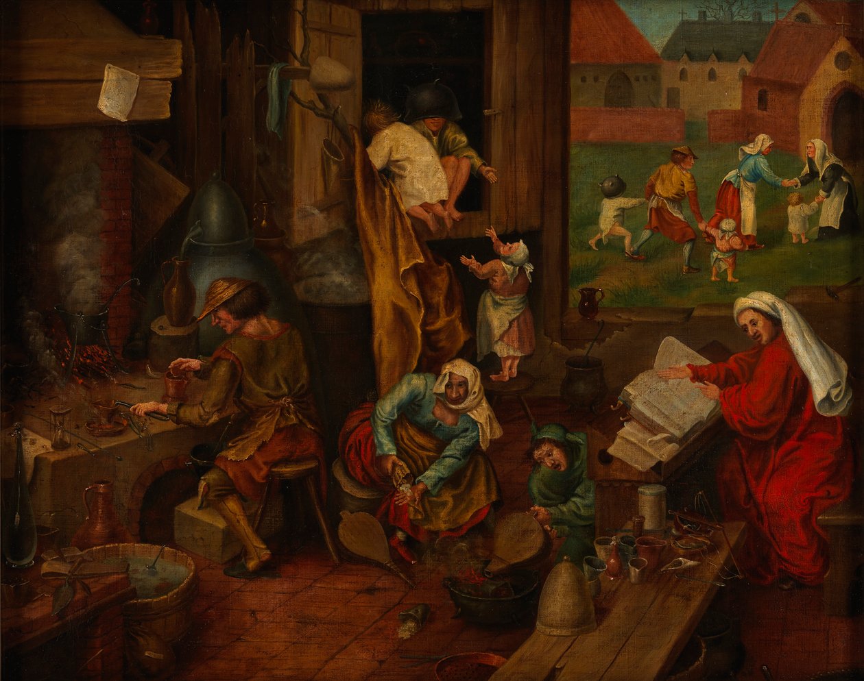 En alkemist av After Pieter Brueghel the Elder