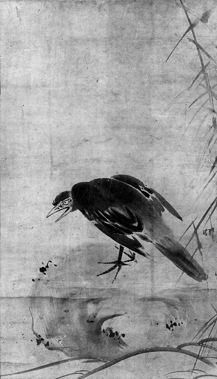 Crow on a Rock, troligen 1800-talet. av after Sesson Shūkei