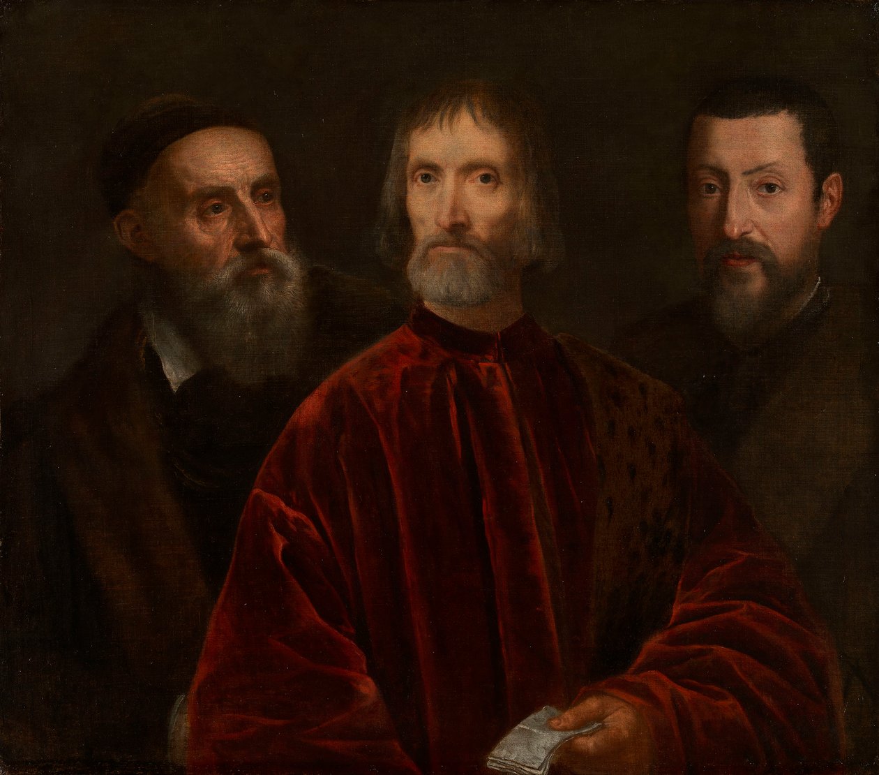 Titian och hans vänner av after Titian