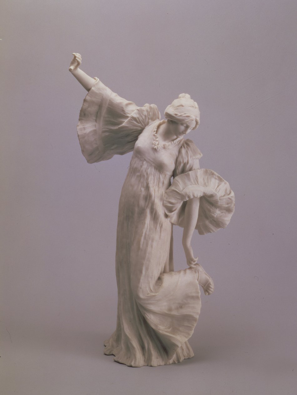 Dansare, från ett bordscentrum, Sevres, 1900 (kex) av Agathon Leonard