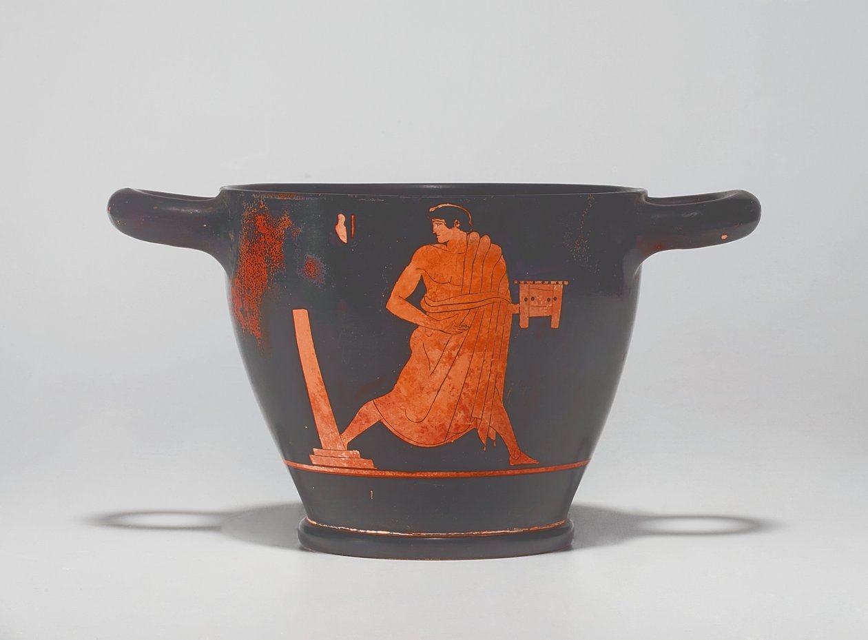 Attic rödfigurerad skyphos, ca. mitten av 400-talet f.Kr. (keramik) av Agathon Painter (attr. to)
