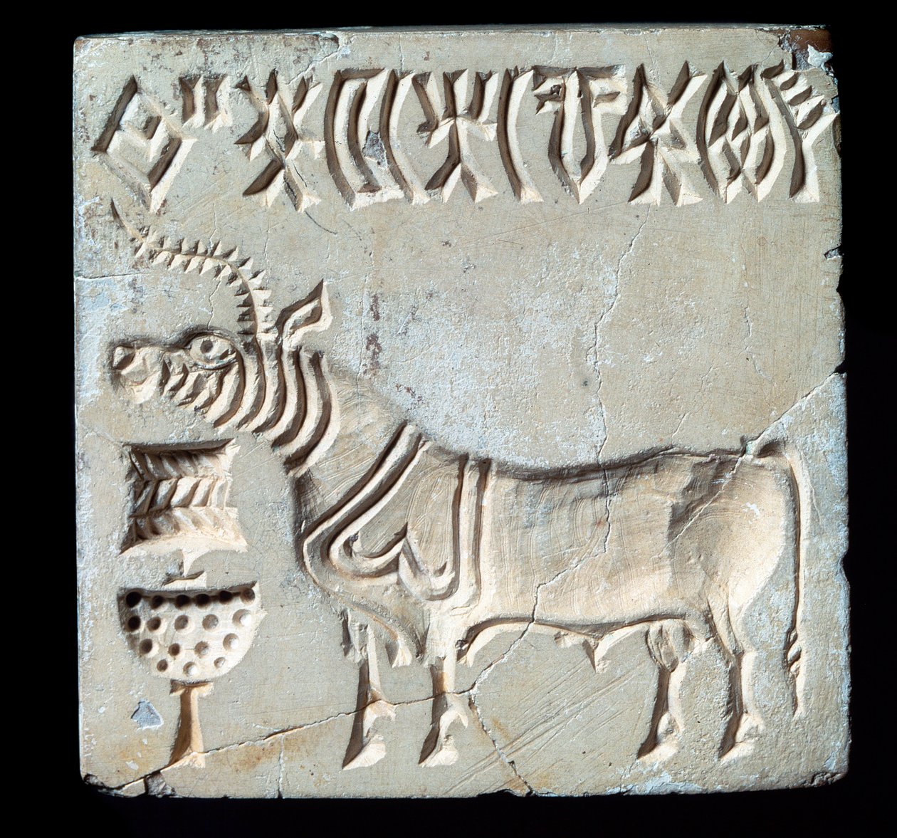 Stensigill, från Mohenjo-daro, 26-25-talet f.Kr. (bronsåldern) av Age Bronze