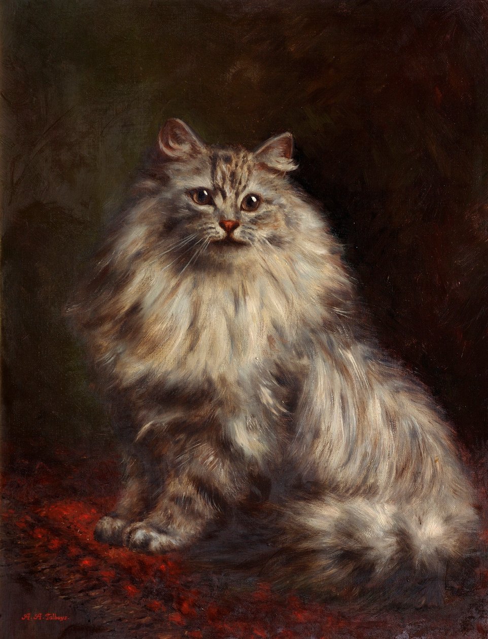 Perserkatt, ca 1908-20 av Agnes Augusta Talboys