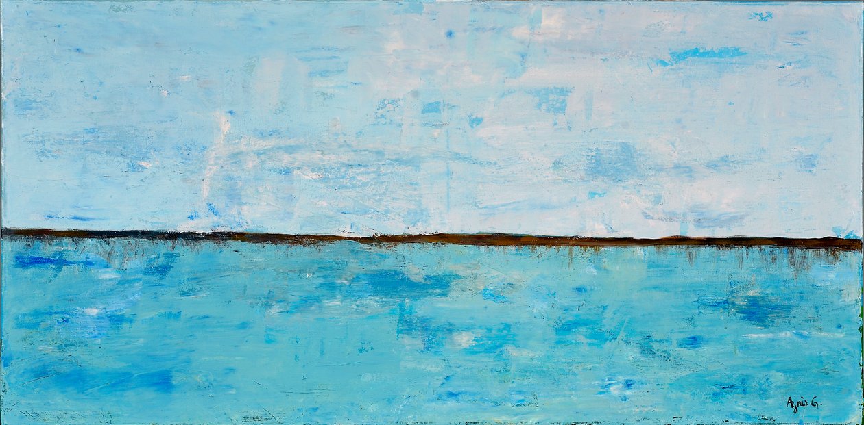 Gili Air, 2017 (akryl på duk) av Agnes Girardon