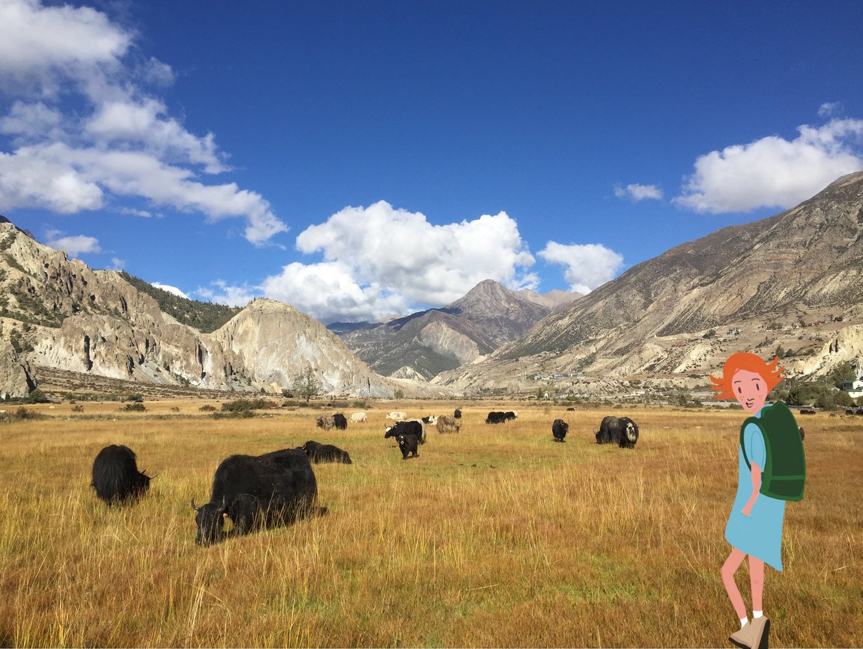 Manang, 2023 (digital konst på fotografi) av Agnes Girardon