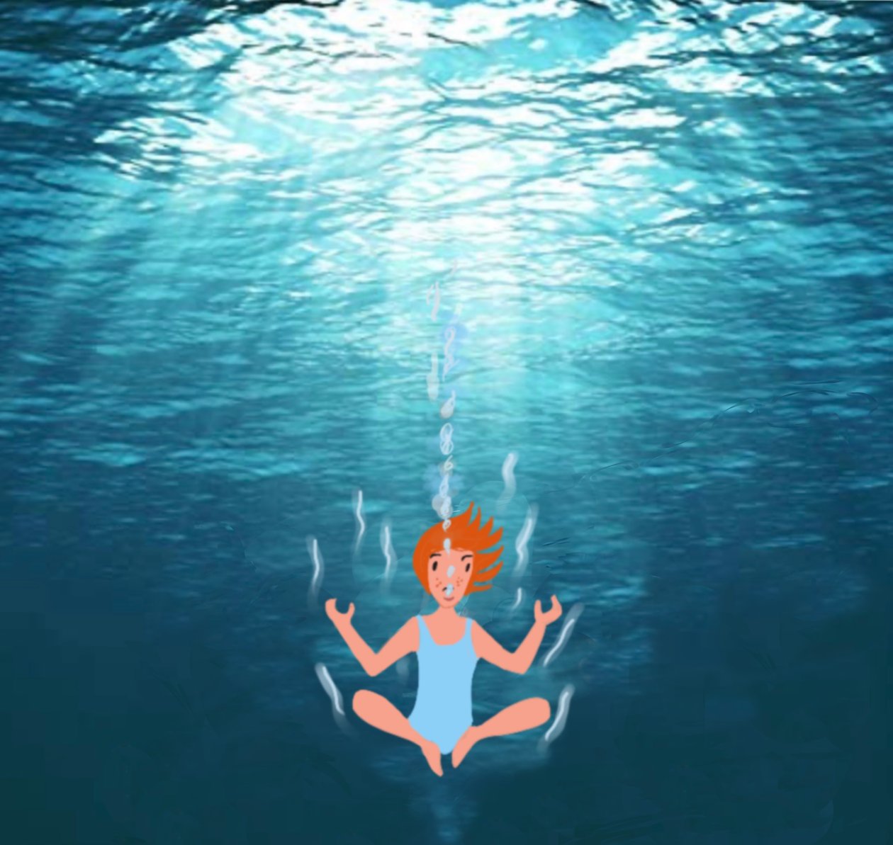 Meditation, 2023 (digital konst på fotografi) av Agnes Girardon