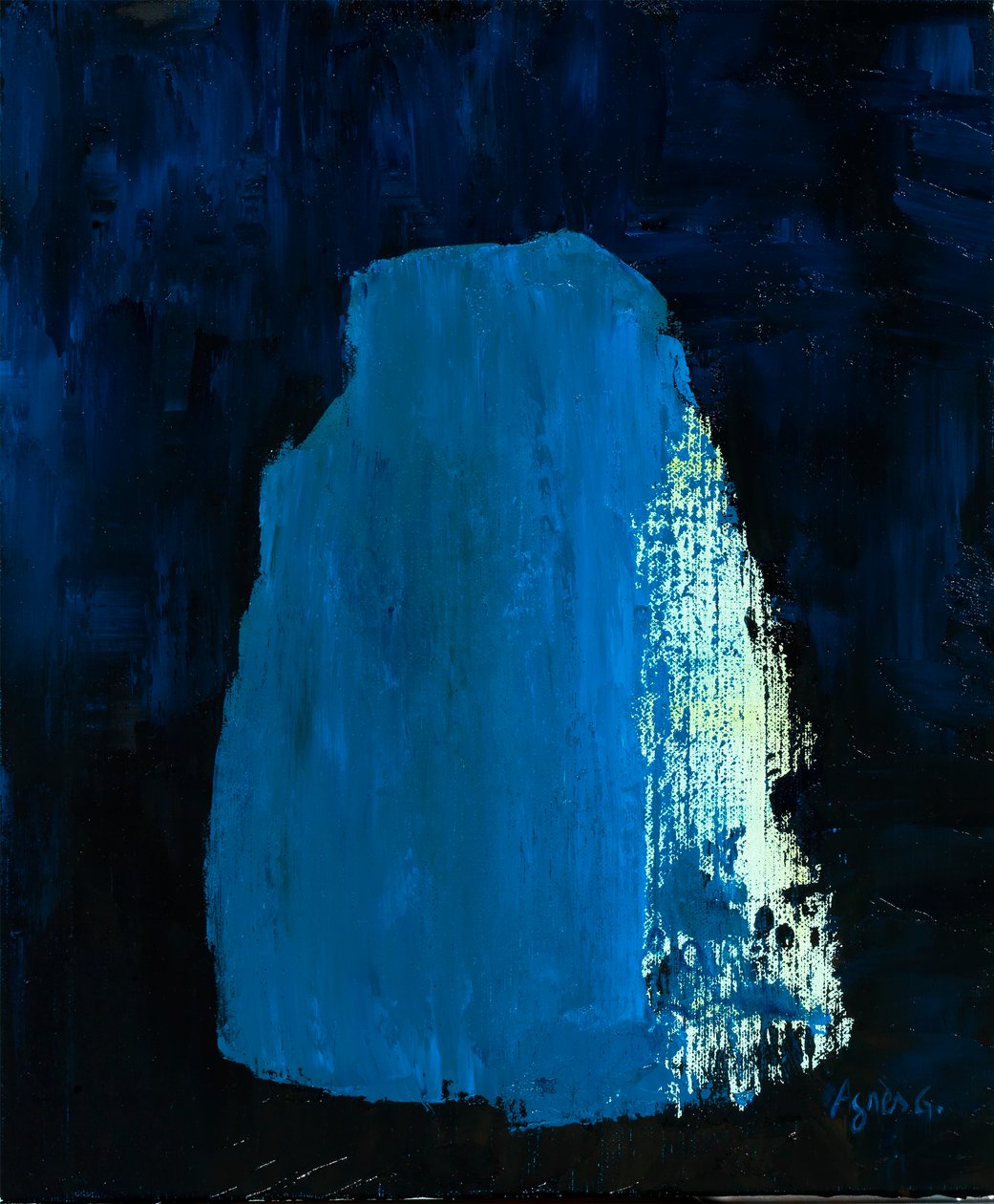 Tid 3, 2018 (olja på duk) av Agnes Girardon